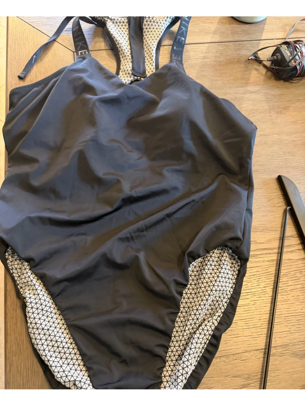 Nike Black High-Neck One-Piece Swimsuit